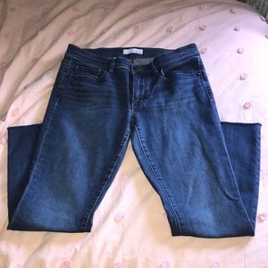 LOFT dark wash skinny jeans